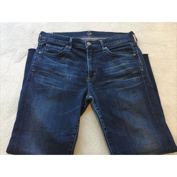 Women's Citizens of Humanity Agnes Mid Rise Slim Straight Jeans Blue 29x25 - Picture 1 of 12